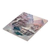 Carreau Papier Coupe Pavillon Paysage Carrelage céramique (Côté)