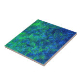 Carreau Papier de riz japonais psychédélique bleu néon (Côté)