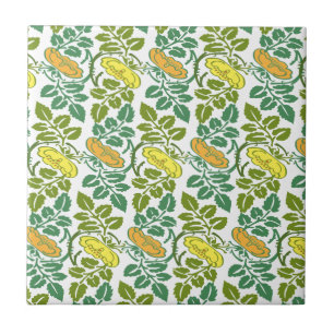 Carreau Papier peint floral Art Nouveau Buttercup damassé