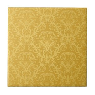 Carreau Papier peint floral d'or de luxe