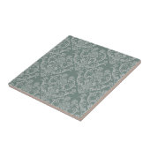 Carreau Papier peint floral vert (Côté)
