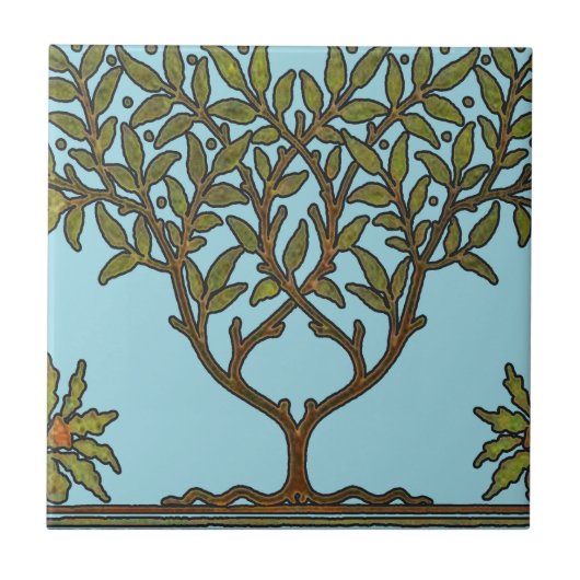 Carreau Papier peint frise d'arbre de William Morris (Devant)
