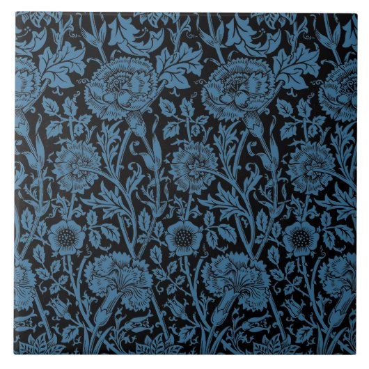 Carreau Papier peint rose et rose William Morris 1890 (Devant)