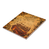 Carreau Papier peint vintage de train de Steampunk (Côté)