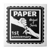 Carreau Papier traditionnel 1er anniversaire mariage (Devant)