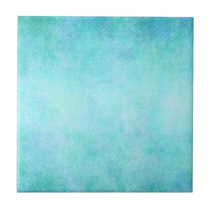 Carreau Papier turquoise bleu-clair d'aquarelle d'Aqua