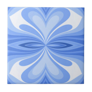 Carreau Papillon Abstrait Cœur Bleu