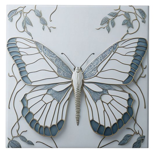Carreau Papillon Art déco Nouveau Carrelage céramique en c (Devant)