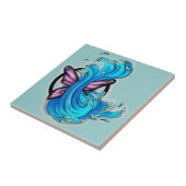 Carreau Papillon avec Vagues (Côté)