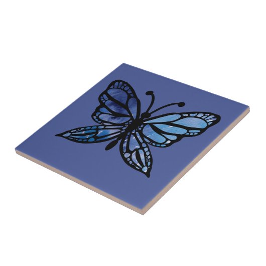 Carreau Papillon bleu (Côté)