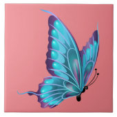 Carreau Papillon bleu Animé (Devant)