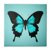 Carreau Papillon - bleu et noir de turquoise (Devant)