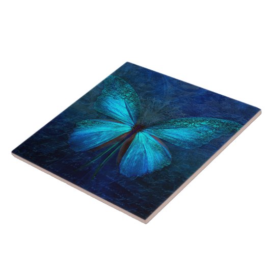 Carreau Papillon bleu mystique (Côté)