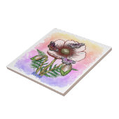Carreau Papillon Coquelicot Pâle (Côté)