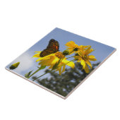 Carreau Papillon dans le trivet de tuiles du ciel (Côté)