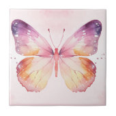 Carreau Papillon d'art à l'aquarelle (Devant)