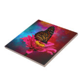 Carreau papillon de Bohème turquoise de turquoise fuchsia (Côté)