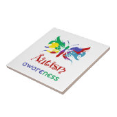 Carreau Papillon de sensibilisation sur l'autisme (Côté)