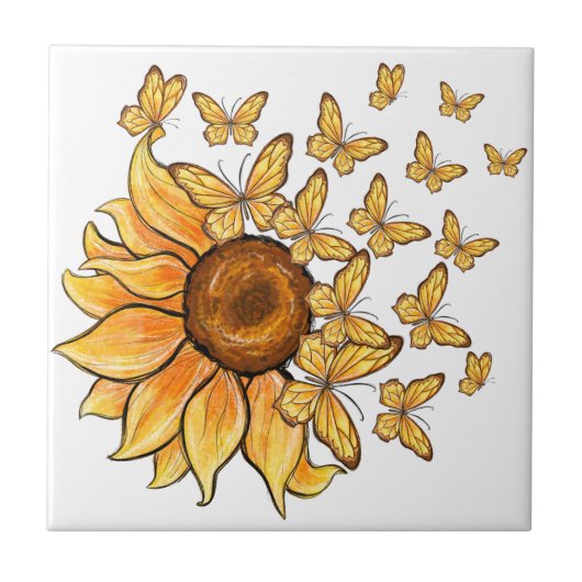 Carreau Papillon de tournesol (Devant)