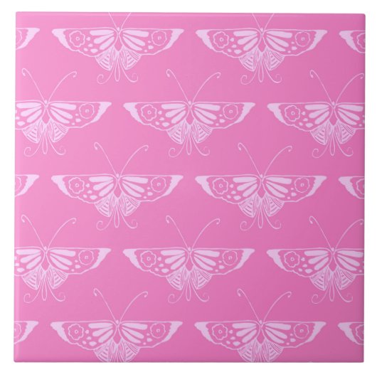 Carreau Papillon Deco stylisé - rose orchidée (Devant)