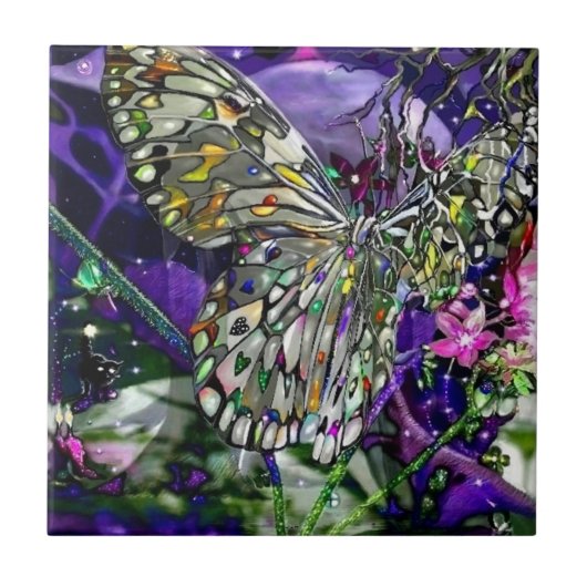 Carreau Papillon d'influence de la lune (Devant)