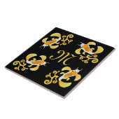 Carreau Papillon d'or Koi Monogramme (Côté)