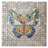 Carreau Papillon en mosaïque colorée (Devant)