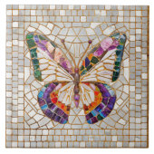 Carreau Papillon en mosaïque colorée (Devant)