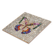 Carreau Papillon en mosaïque colorée (Côté)