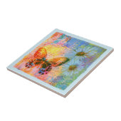 Carreau papillon et pâquerettes (Côté)