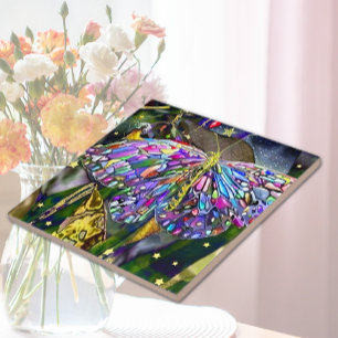 Carreau Papillon Feuille d'or