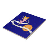 Carreau papillon fille dans l'espace (Côté)