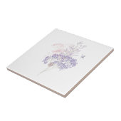 Carreau Papillon Fleur sauvage Pastel Rose et Lavender (Côté)