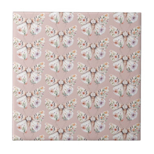 Carreau Papillon floral Fleur sauvage Boho