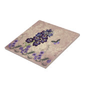 Carreau Papillon floral vintage violet (Côté)