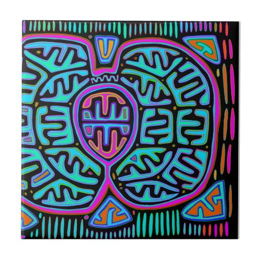 Carreau Papillon Mariposa Indien Kuna (Devant)