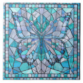 Carreau Papillon - mosaïque bleue (Devant)