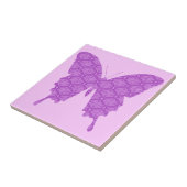 Carreau Papillon, motif abstrait, lavande et violet (Côté)