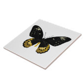 Carreau Papillon noir et jaune (Côté)