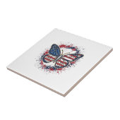 Carreau Papillon Patriotique Gravure Vintage Vector Design (Côté)