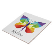 Carreau Papillon peint, monogrammé (Côté)