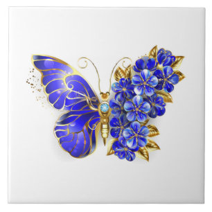 Carreau Papillon Saphir Fleur