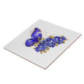 Carreau Papillon Saphir Fleur (Côté)