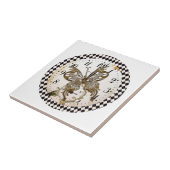 Carreau Papillon Steampunk Round (Côté)