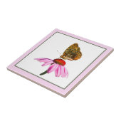 Carreau Papillon sur Echinacea pourpre (Côté)