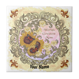 Carreau Papillon Tournesol Maman