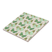 Carreau Papillon Vert Fleur Florale Fleurir (Côté)