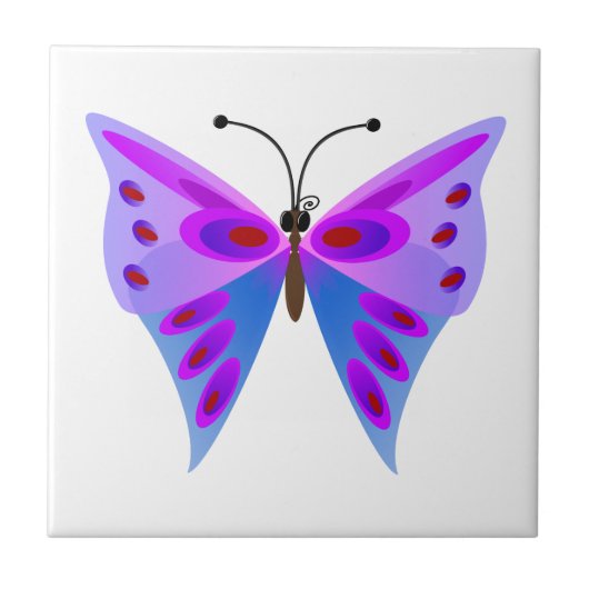 Carreau Papillon violet (Devant)