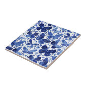 Carreau Papillons Aquarelle Bleue (Côté)