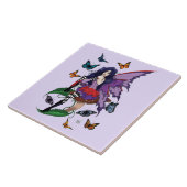 Carreau Papillons aux champignons poilus (Côté)